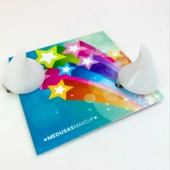 Medusa's Make-Up Devil Horns Hair Clips - White