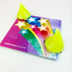 Medusa's Make-Up Devil Horns Hair Clips - Yellow Accessories