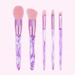 Medusa's Makeup 5 Piece Lavender Crystal Brush Set