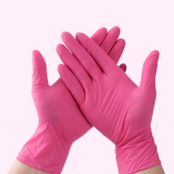 Medusa's Makeup Lunar Tides Hair Dye Pink Vinyl Disposable Gloves
